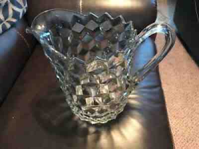American Fostoria Wash Bowl and 5 qt Pitcher aka Hotel Bowl and Pitcher