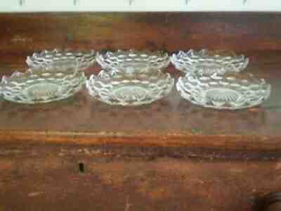 Fostoria American 6 Shallow Ice Cream Dishes - 5-3/4"