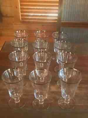 Fostoria Sheffield Crystal Ice Tea Service for 12