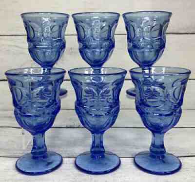 Fostoria Argus Cordial Sherry Port COBALT BLUE Glass Henry Ford Museum Set of 6