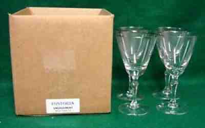 Fostoria ENGAGEMENT (#6092) Wine Stems SET OF FOUR Mint in BOX More Available