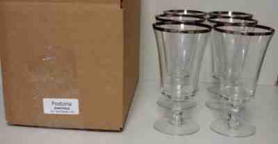 Fostoria SHEFFIELD Ice Tea Glasses SET OF SIX More item Avail MINT IN BOX