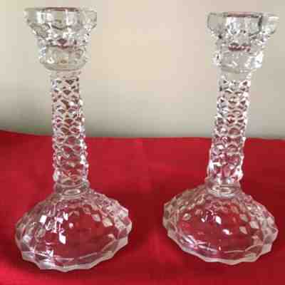 New ListingFostoria American RARE Large Cone Foot Candlestick