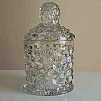 Rare Fostoria Crushed Fruit Jar with lid (no. 2)
