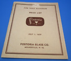 FOSTORIA GLASS 1935 Catalog PRICE LIST Original 68 Pages Master Etching Sunray +