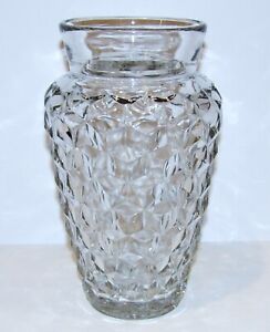 GORGEOUS RARE VINTAGE FOSTORIA CLEAR GLASS AMERICAN 10" BAGGED VASE