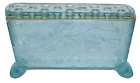 Fostoria Brocade Azure Iridescent Oak Wood / Oak Leaf  No. 2373 Small Window Box