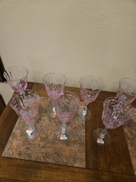 Fostoria Navarre Pink Water Goblets