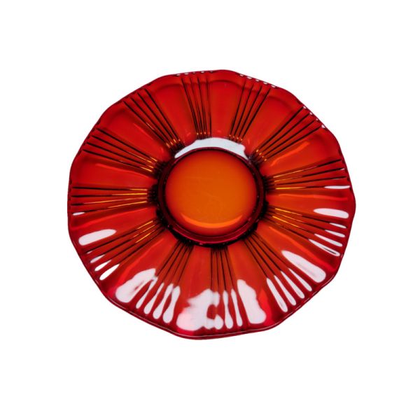 Fostoria Sunray Ruby Torte Plate 11