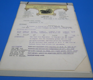 FOSTORIA GLASS Contract with Bessemer Gas Engine Signed by Dalzell 1912 Original