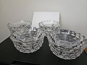 Fostoria American Ice Dish Blown Fruit Cocktail Liner or Seafood SET of 4 Icers*