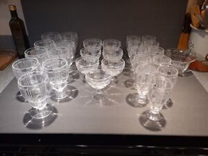 Art Deco Fostoria Sunray Clear 28 Pc Set Excellent Condition