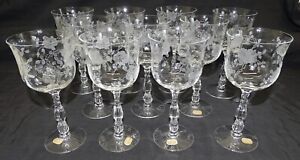 Fostoria USA Willowmere Set of 11 Water Goblets 7 1/4