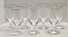 Lot of 6 Fostoria Engagement Platinum Silver Trim Ice Tea Goblets 6092 Stem