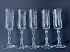 Bethany 6 Original Fostoria Navarre Fluted Champagnes + 2 rimmed