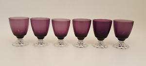 Fostoria American lady amethyst oyster or fruit cocktail glasses set of 6 purple