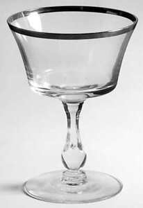 VINAGE SHEFFIELD BY FOSTORIA CHAMPAGNE GLASSES-SET OF 8