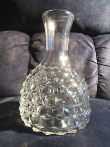 RARE VINTAGE FOSTORIA 9 1/4 INCH HAND MOLD-BLOWN CRYSTAL WATER BOTTLE PERFECT