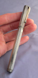 VINTAGE ITALY 1912 Montegrappa Reminiscence Sterling 750 18K & ONYX Fountain Pen