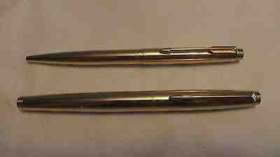 VINTAGE EXTREMELY RARE 18K SOLID GOLD PARKER PREMIER FOUNTAIN & BALL PEN  SET NOS