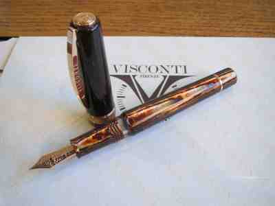 Visconti ASC ARCO Spina di Pesce celluoid LE Fountain pen 18kt Au M nib MIB