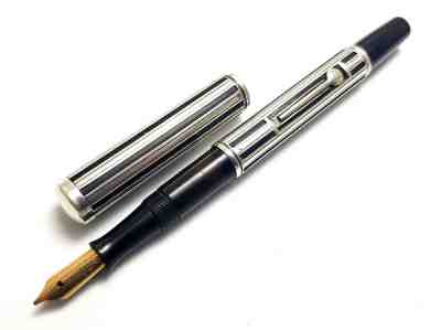 1920s vintage pen WATERMAN 452 1/2 NIGHT & DAY STERLING SILVER OVERLAY RESTORED