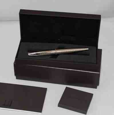 DUNHILL AD2000 Silver Fountain Pen Made by NAMIKI Adj Clip 18K Med NEW IN BOX