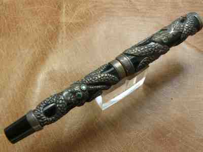 Limited Edition 1997 Parker Snake Sterling Silver Fountain Pen With Original Box