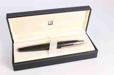 RARE Alfred Dunhill AD 2000 Carbon Fiber Fountain Pen 18K Nib AD2000 NY1113