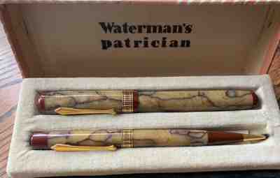 1920's Vintage WATERMAN  Patrician Onyx (SET) FP+MP in original box 