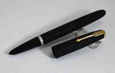 Parker 51 Customized Giant Ariel Kullock Fountain Pen Black Shark Skin UNIQUE!