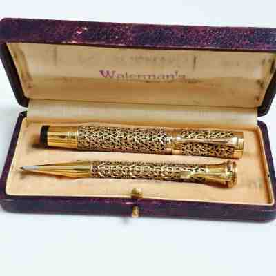 Waterman's Ideal 542 1/2 V Safety Pen - Rare, Solid 14k Gold, Fine