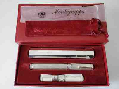 Montegrappa Reminiscence 105th fountain pen, silver, piston