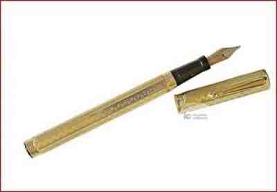 Montegrappa Reminiscence Greek Etched patterned octagonal Fountain Pen 1980