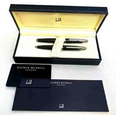 Alfred Dunhill AD2000 Set of Mini FP & BP in Carbon Fiber w/Box & Papers #AR3209