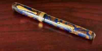 Waterman Patrician Turquoise Fountain Pen - 14ct Gold Flex Nib