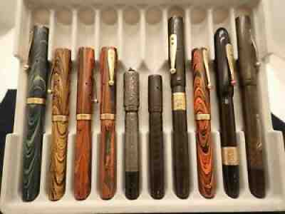 10 WATERMAN FOUNTAIN PENS -- SOME RETRACTABLE NIBS --LOT 476-- SILVER OVERLAY