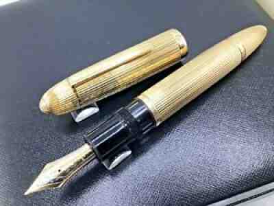 Montblanc 149 Solid 18k Gold 750 Pinstripe c1970s Handmade Fountain France