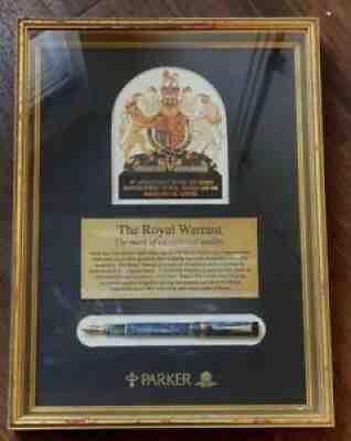 Parker Duofold Centennial Marble Royal Warrant Shadow Box Display Pen
