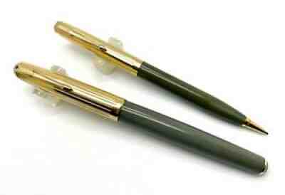 Parker 51 Vacumatic DJ Dove Grey FP & Pencil, 1st Era, Mint, USA (WGP135)