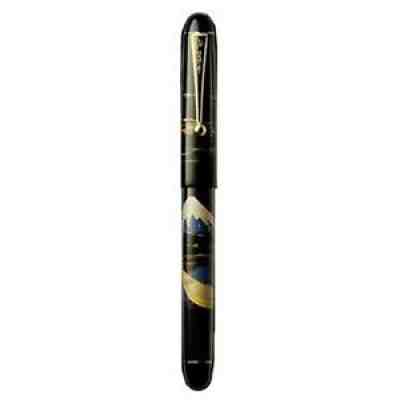 PILOT NAMIKI FOUNTAIN PEN JAPAN ART Flat Maki-e FUJI & VESSEL K14 M FN-35SM-FF-M