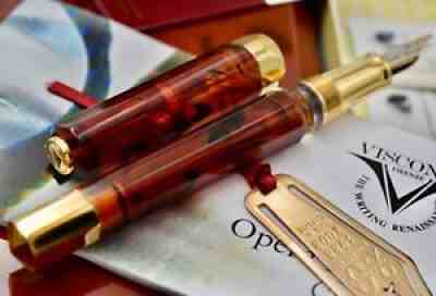 VISCONTI Opera Master Demo Amber (aka Turtle) Limited Edition Fountain Pen #790