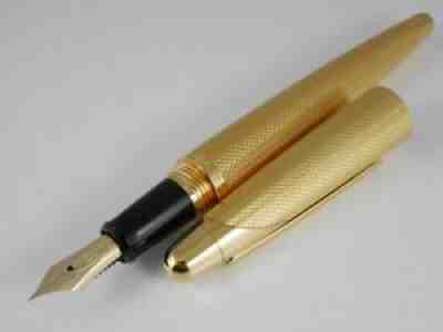 dunhill AD2000 Gold Plated Barley Fountain Pen F FREE SHIPPING WORLDWIDE