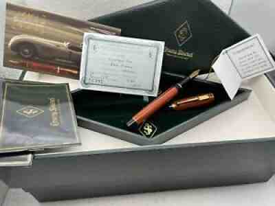 Stunning Modern Conway Stewart Duro Limited Ed Red Ripple Fountain Pen Boxed Etc