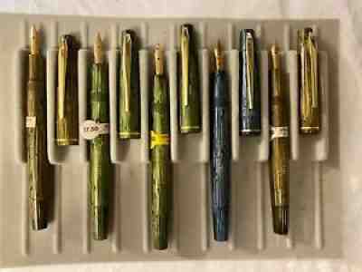 VINTAGE SOENNECKEN FOUNTAIN PENS (5) GERMANY BOX PRICE TAG INSTRUCTIONS PONY 14K