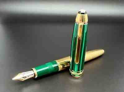 Montblanc Czar Nikolai I Vermeil & Malachite LeGrand Fountain Pen - NEW