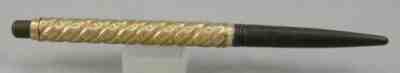 John Foley Jr. Black Hard Rubber & Gold Overlay Taper Cap Fountain Pen - 1880's