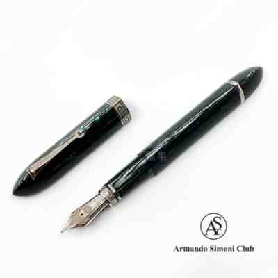 Armando Simoni Club L.E Arco Green Silver Trim 14K Fountain Pen ASC