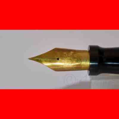 L@@K!!! Parker Black Giant pen with Lucky Curve No. 12 nib! Rare, Rare, Rare!