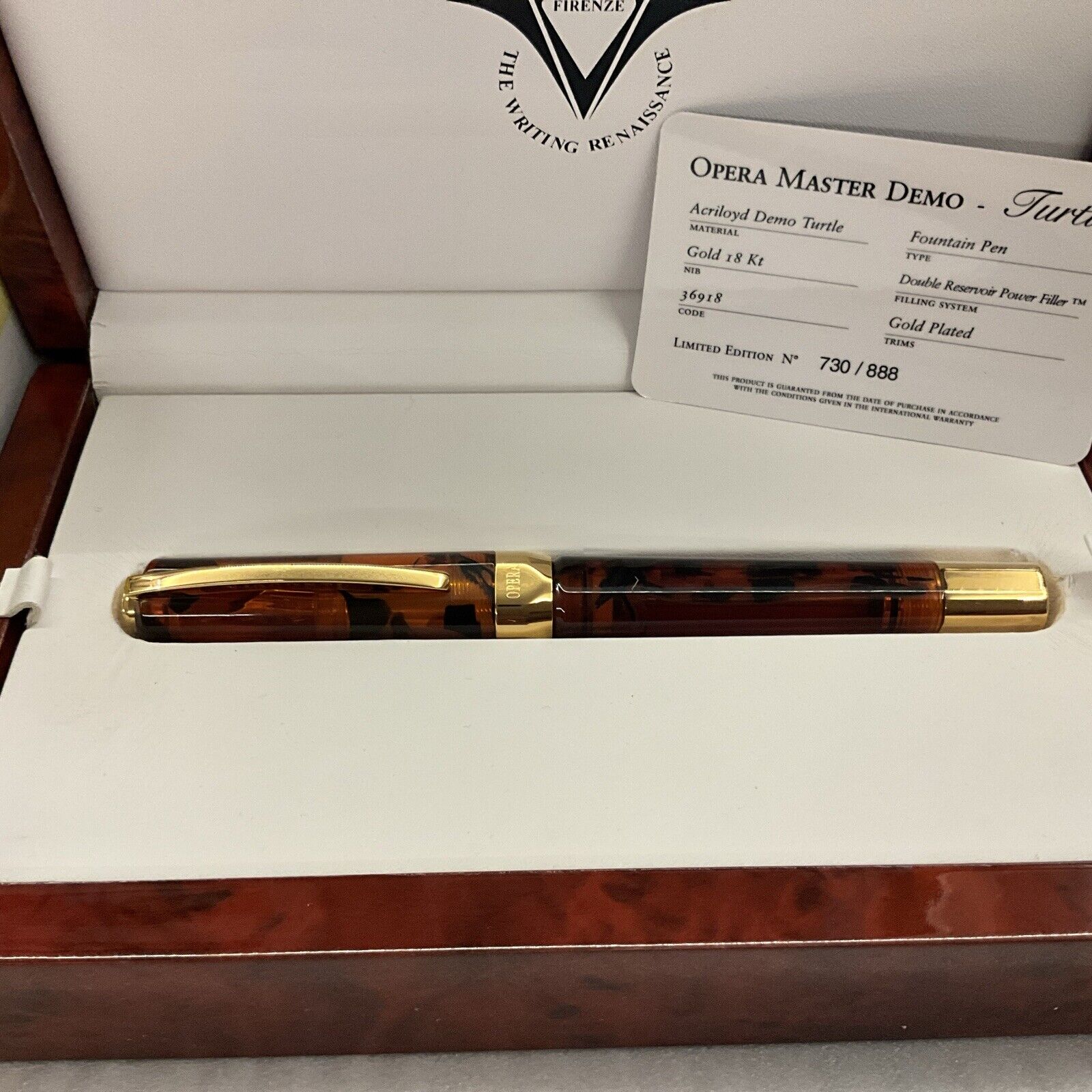 VISCONTI OPERA MASTER TURTLE LIMITED EDTION FOUNTAIN PEN 730/888